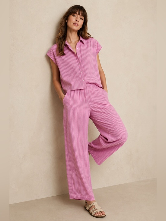 pistola Other - Pistola Lara Top Viv Pant Set Aperitivo Stripe Pink Vacation Lounge Resort S
